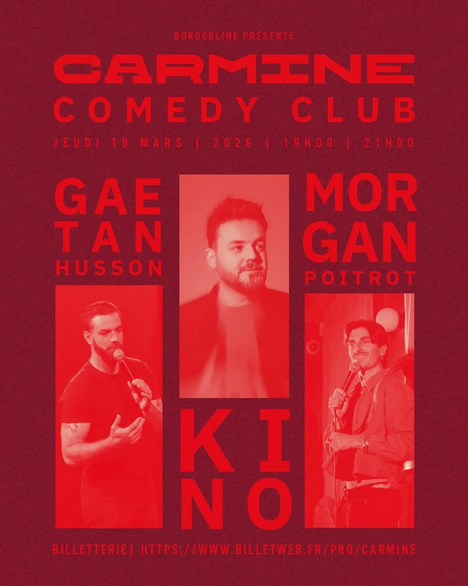 Carmine Comedy Club : soirée stand-up (Kino, Morgan Poitrot & Gaetan Husson)