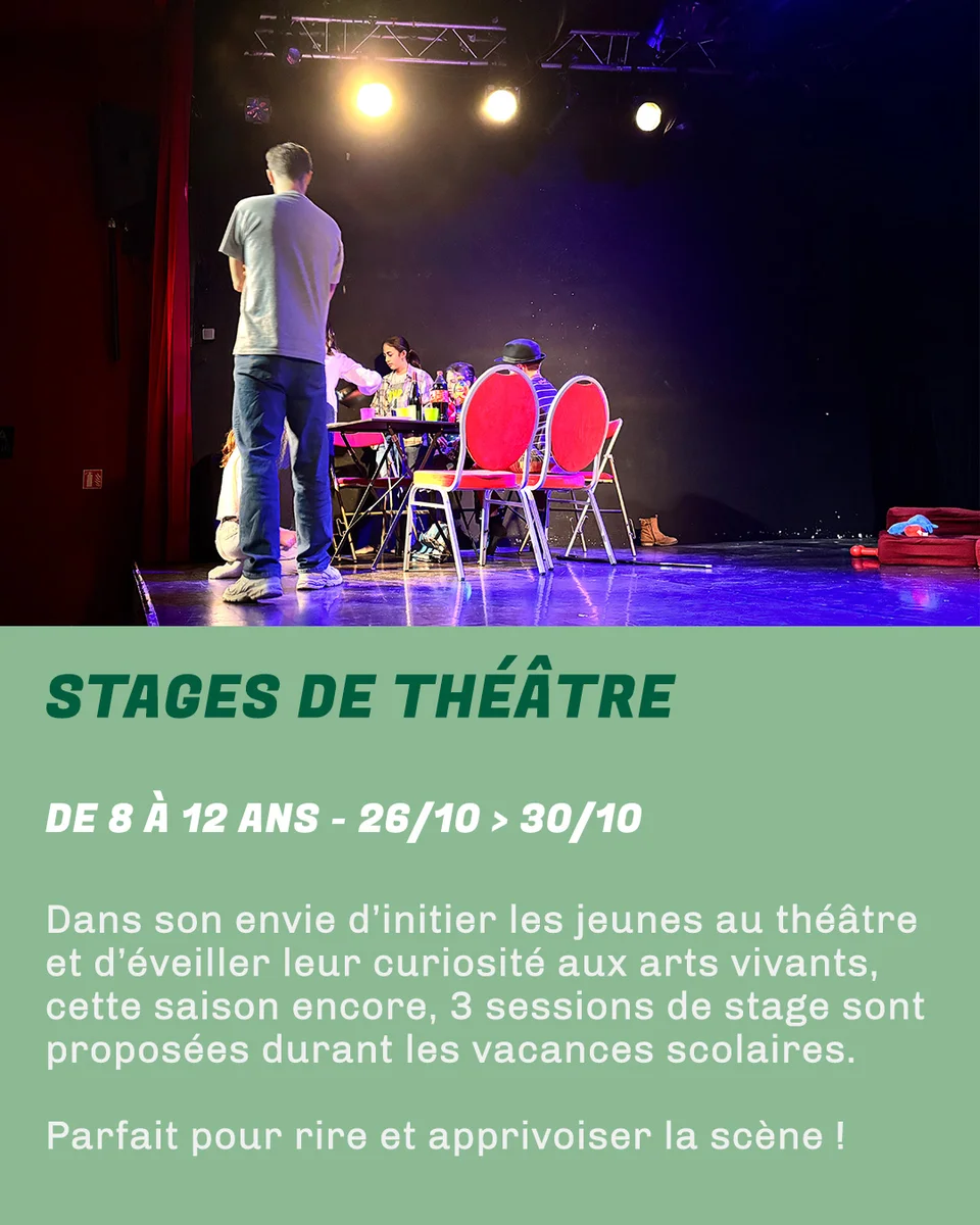 Stages de théâtre pour enfants de 8 à 12 ans