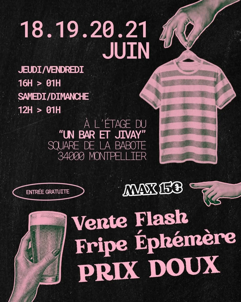 Vente flash de fripe éphémère « Prix doux » (édition #2)