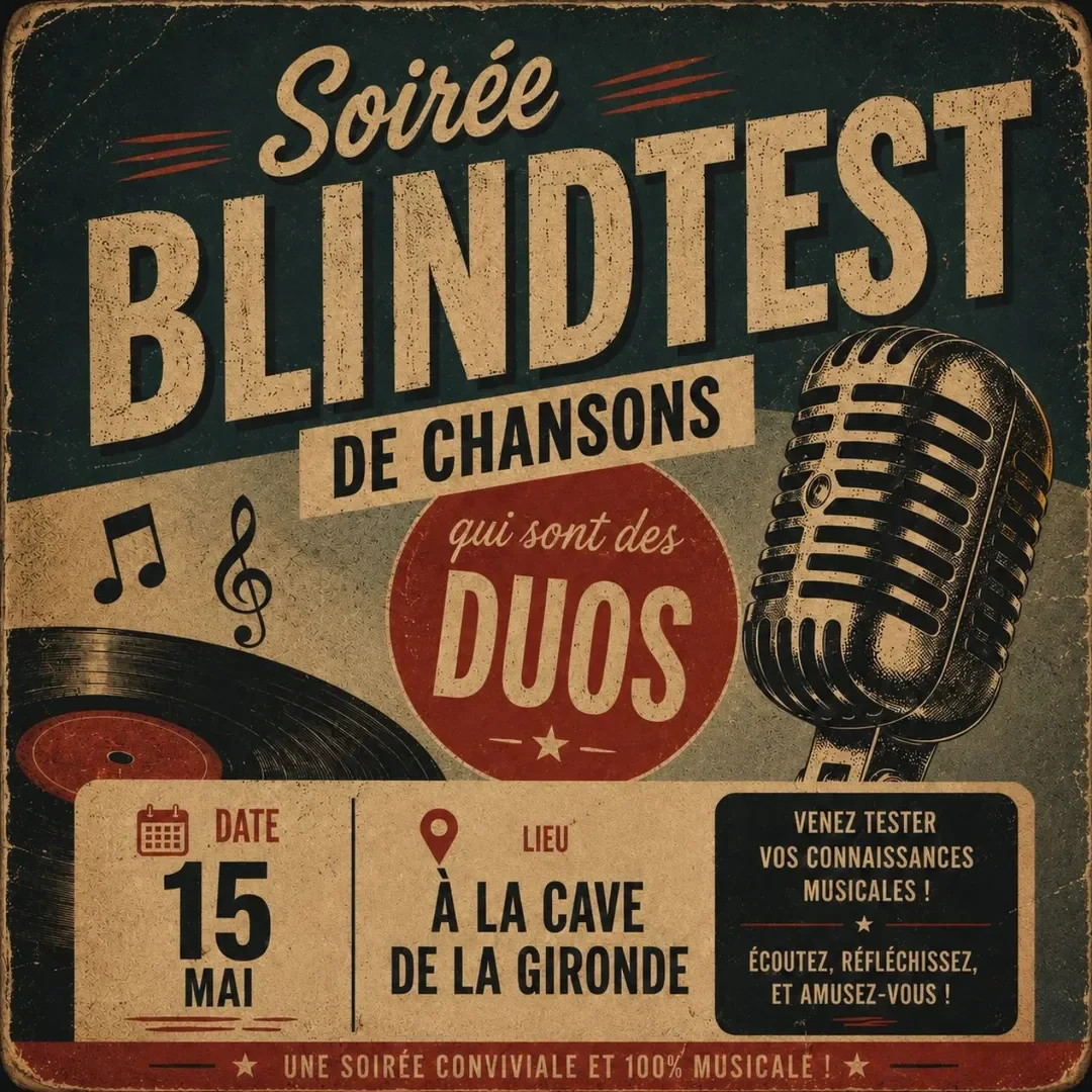 Soirée blindtest spécial duos