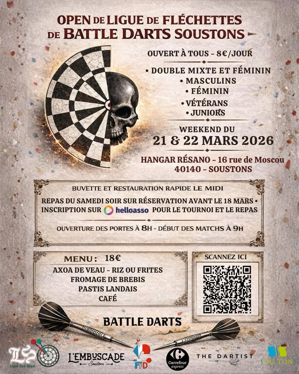 Open de Ligue de fléchettes – Battle Darts Soustons