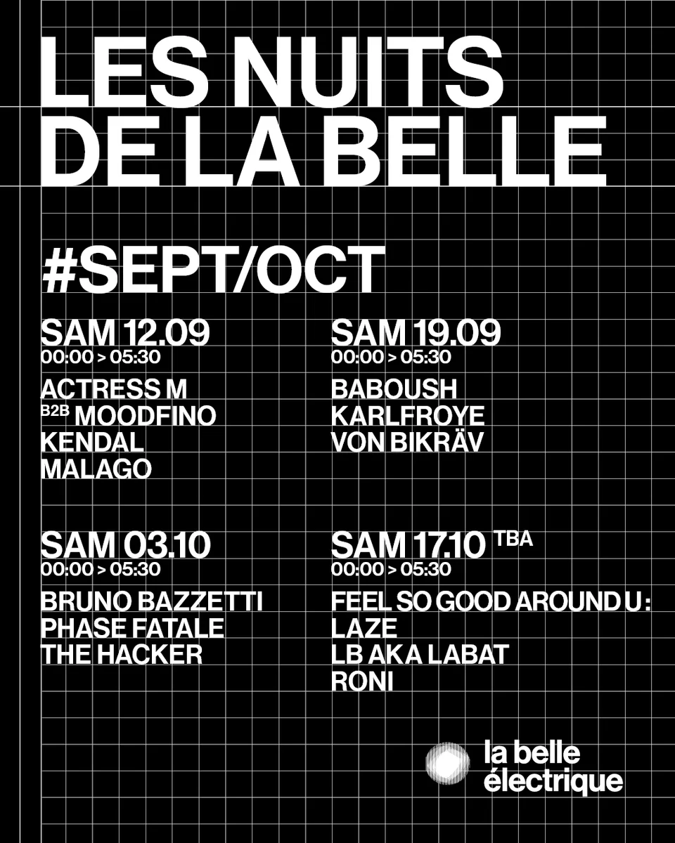 Les Nuits de La Belle — Sábado 12 de septiembre de 2026
