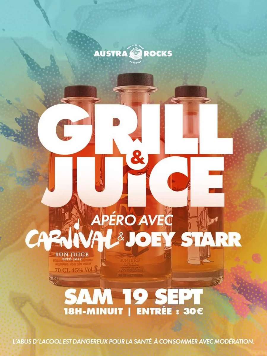 GRILL & JUICE — Aperitivo con Joey Starr y Carnival Sun Juice