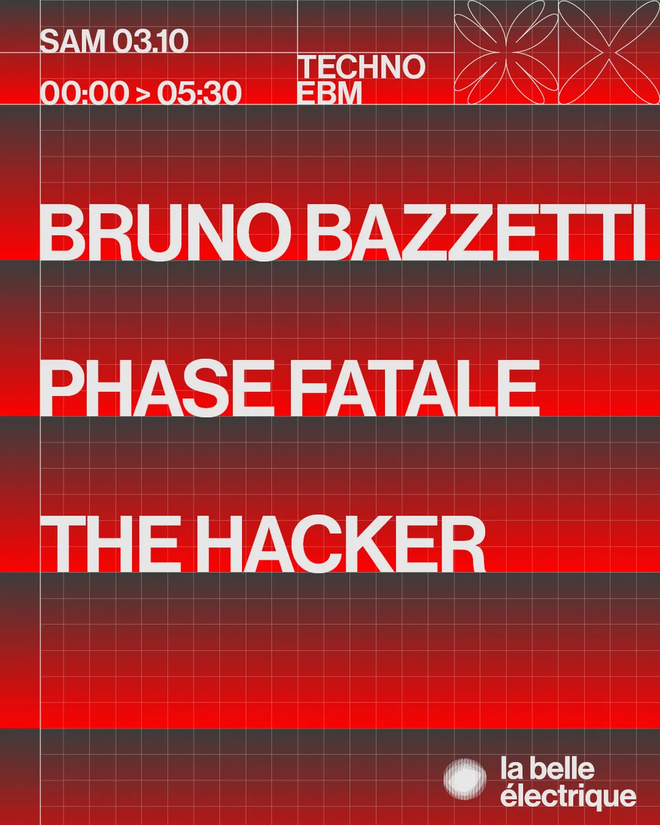 Noche de Techno con Bruno Bazzetti, Phase Fatale & The Hacker