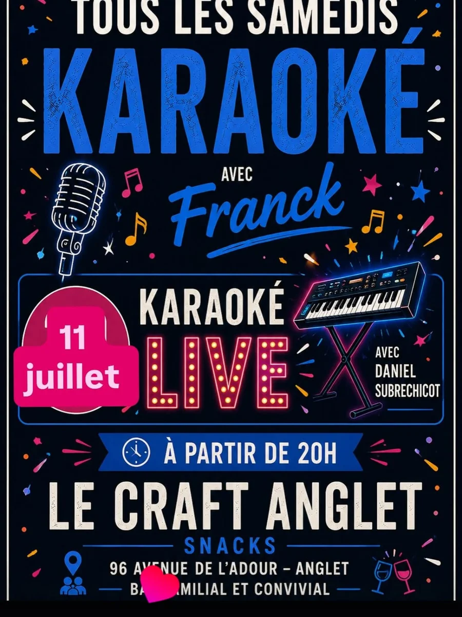 Karaoké tous les samedis - Soirée avec Daniel Subrechicot