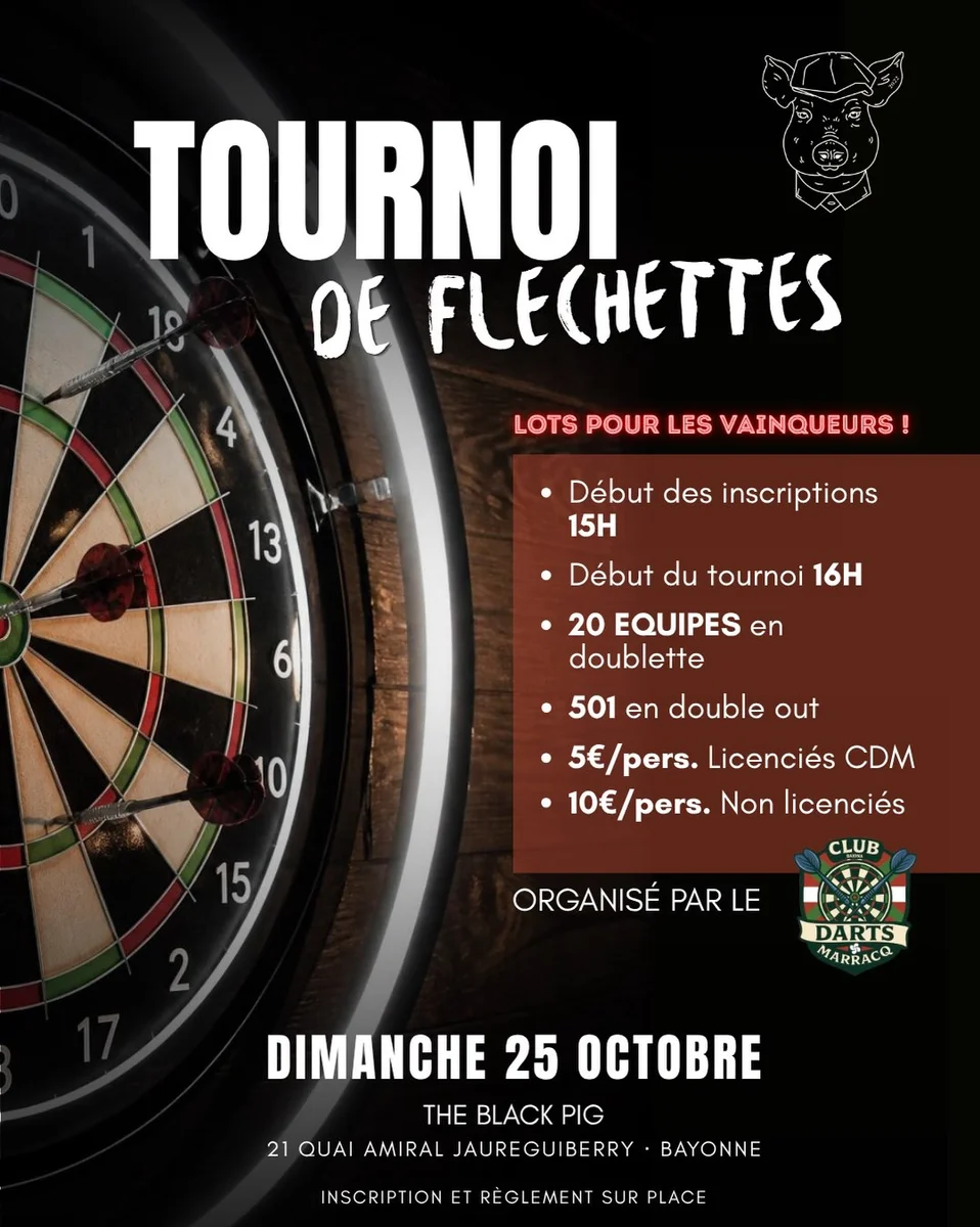 Tournoi de fléchettes en doublette