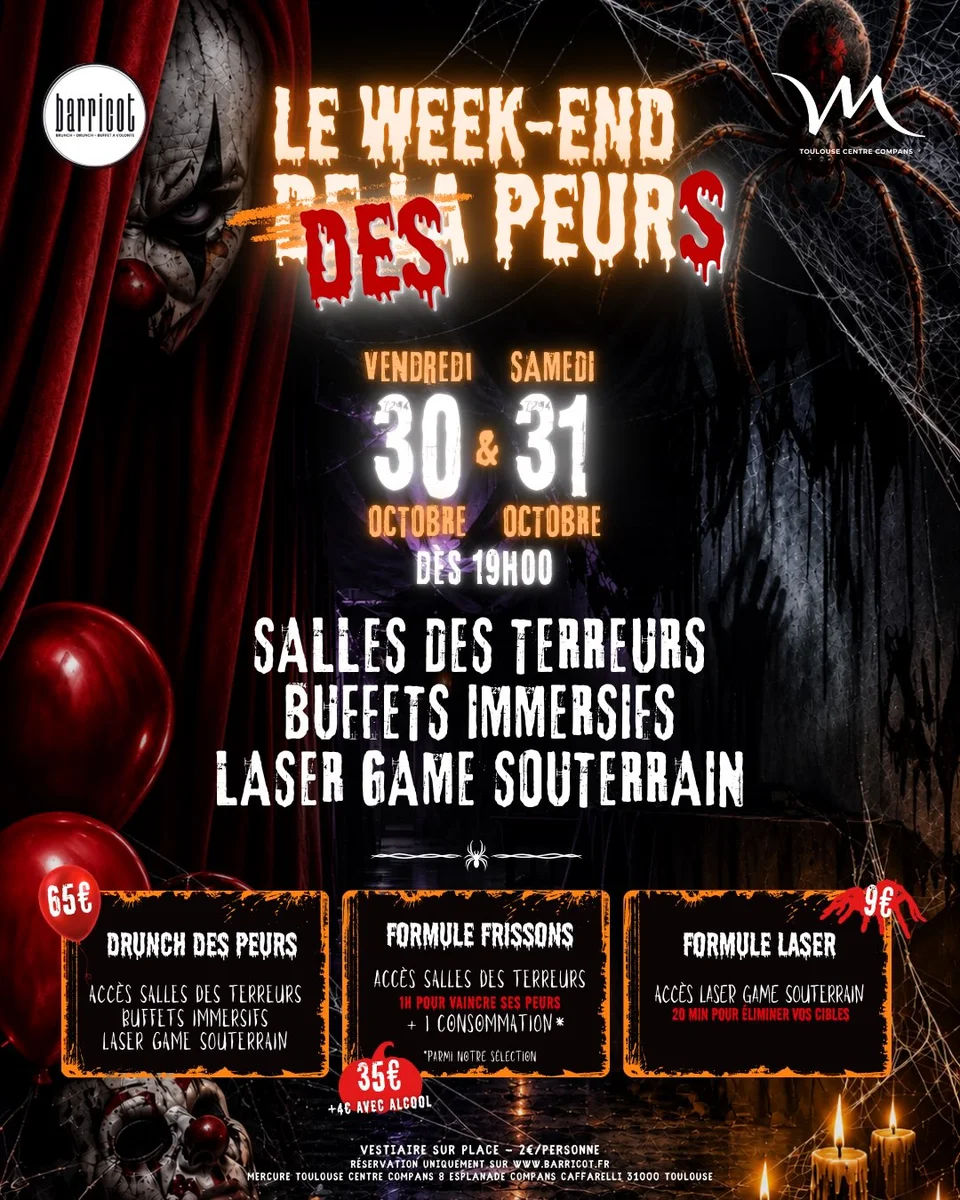 Le Week-end des Peur — Salles des Terreurs, Buffets Immersifs & Laser Game