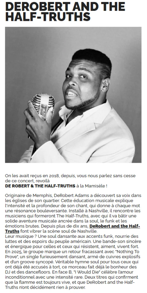 DeRobert and the Half-Truths + Larsen & Ritchie