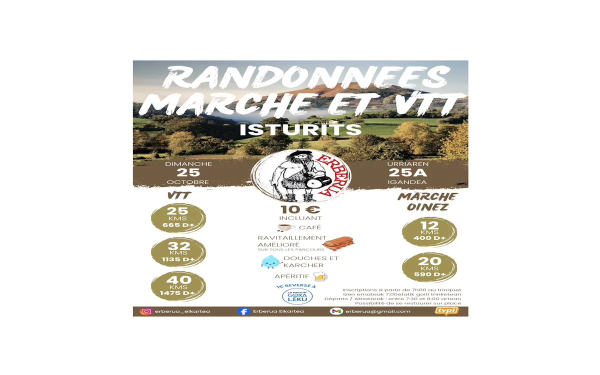 Hiking and Mountain Biking in Isturits