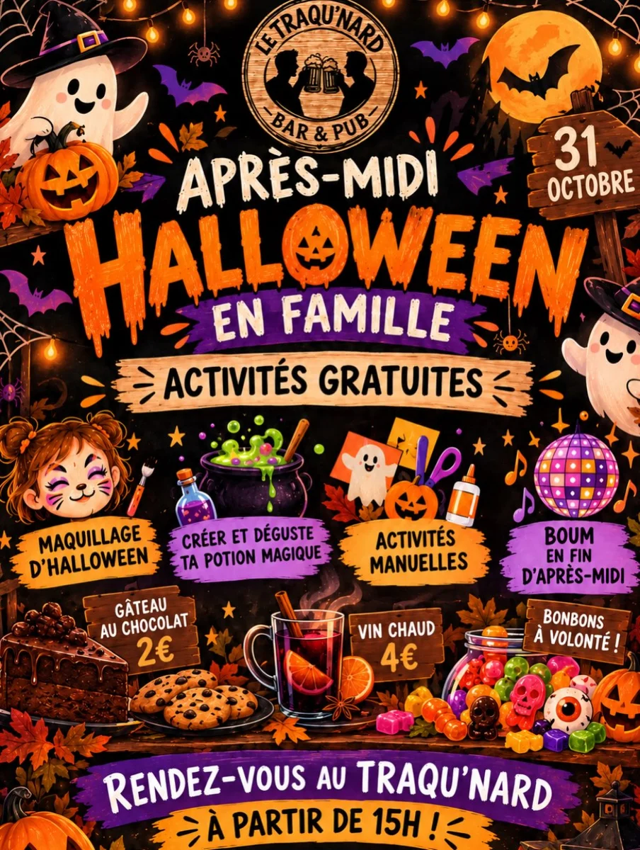Halloween Family Afternoon at Le Traqu’nard