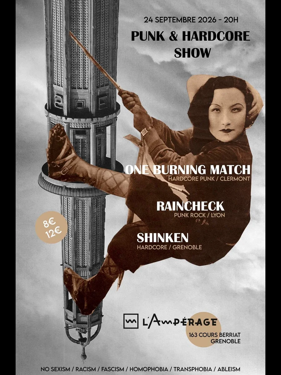 Noche Punk & Hardcore: One Burning Match, Raincheck & Shinken