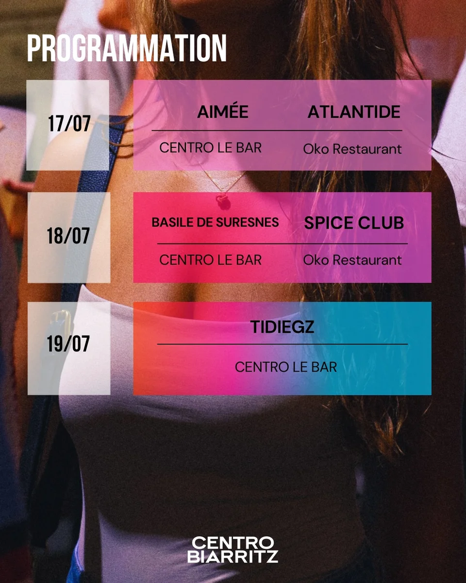 Soirée DJ : AIMÉE & ATLANTIDE au Centro Biarritz