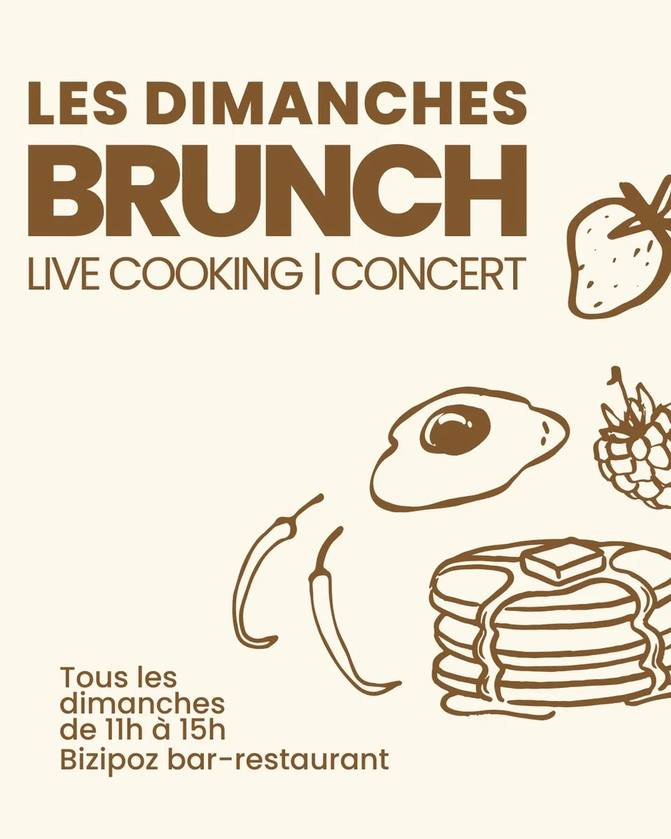 Brunch du dimanche au Bizipoz (live cooking & concert)