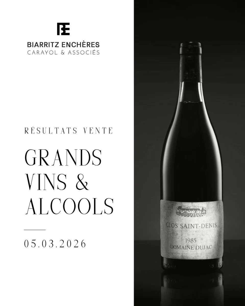 Vente aux enchères « Grands vins & alcools » à l’Hôtel du Palais (Biarritz)