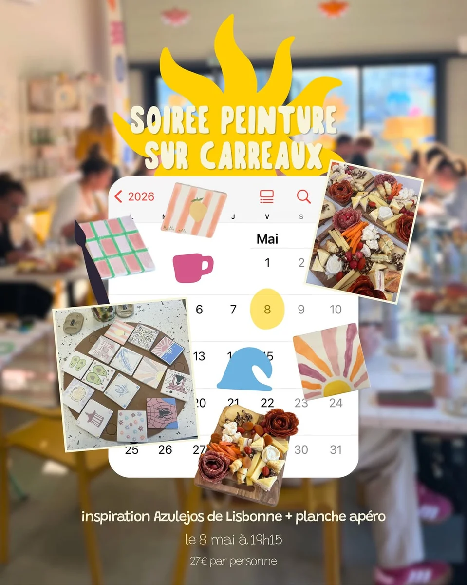 Soirée peinture sur carreaux (2e édition) + planche apéro