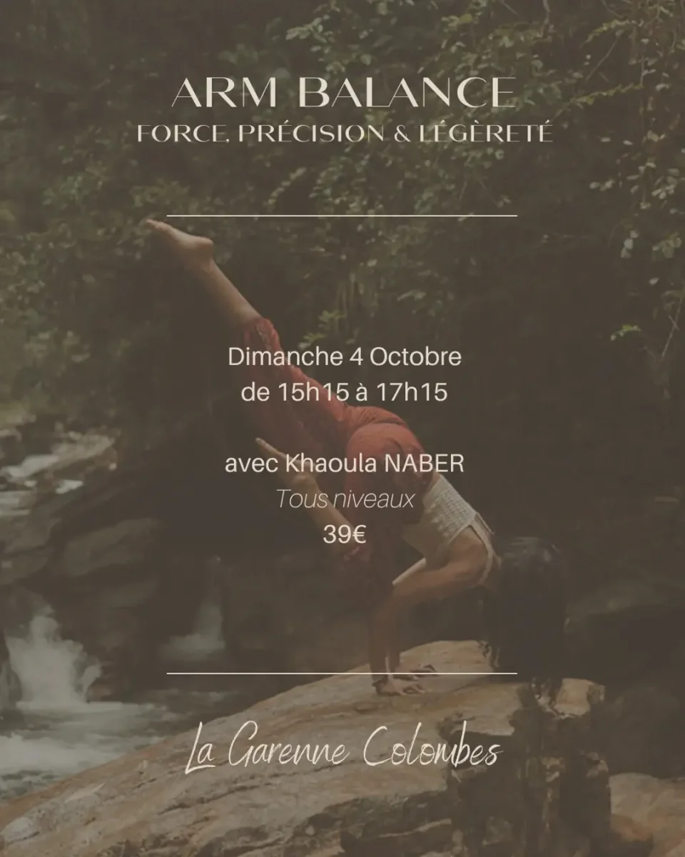 Atelier Arm Balance avec @thecolorfulyogi