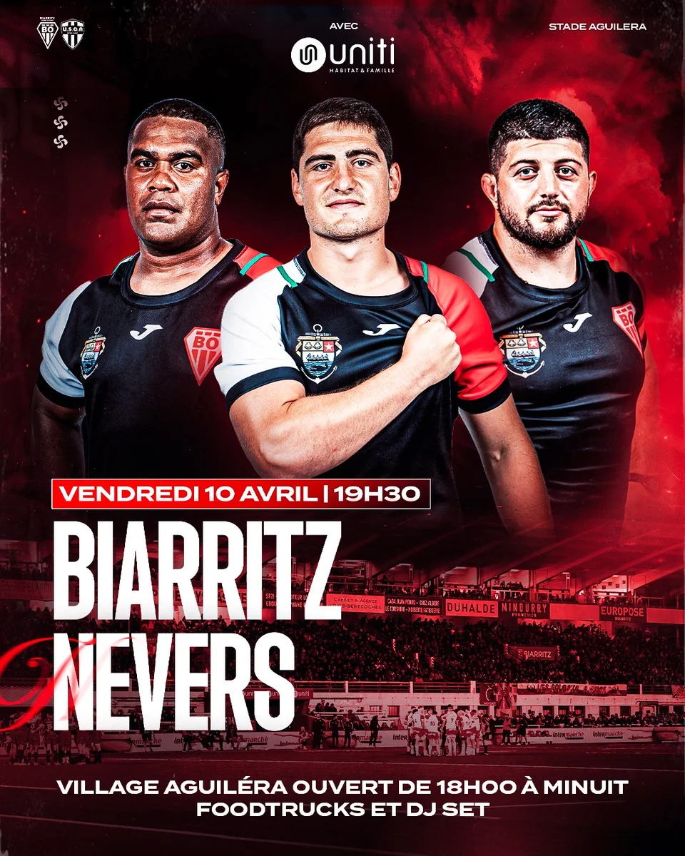 Biarritz vs Nevers : match à Aguiléra + foodtrucks & DJ set