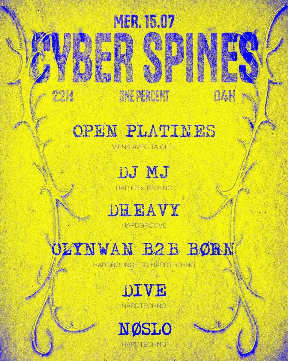 CYBER SPINES : Soirée Techno à Bordeaux