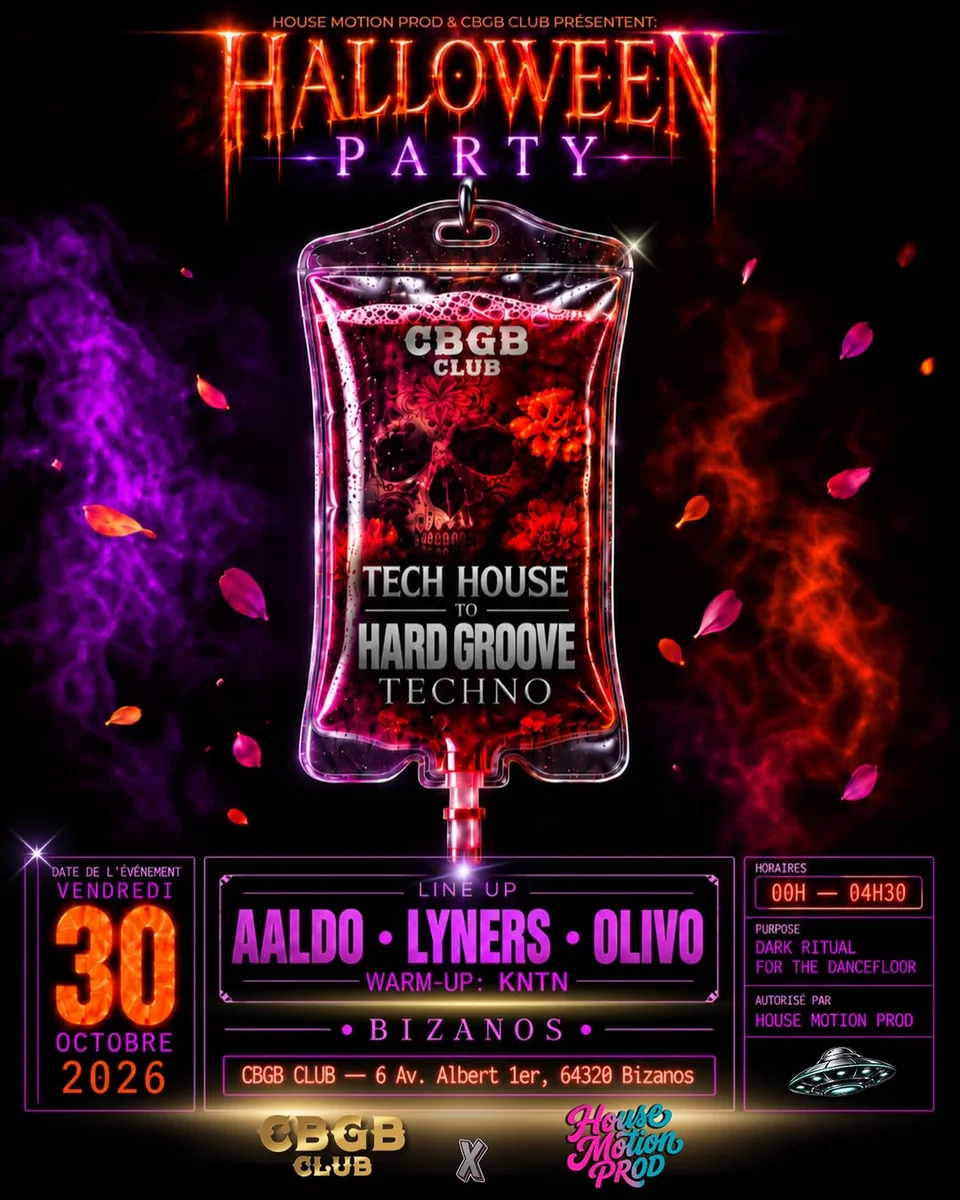 Viernes de Tech House en CBGB Club: CBGB x HOUSE MOTION PROD