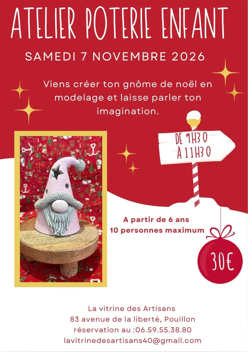Atelier poterie enfant