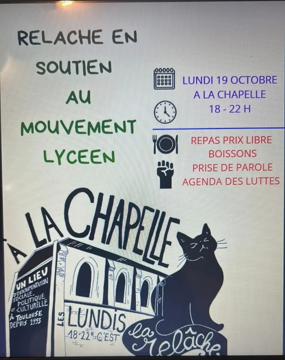 Descanso en apoyo al movimiento liceal